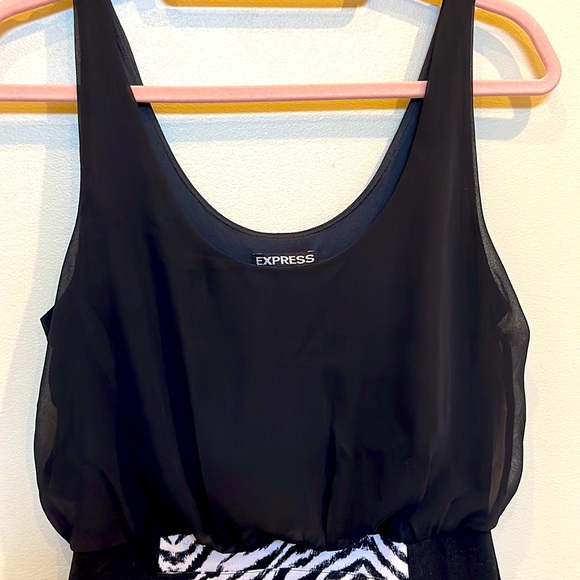 Womens black and white dress - Picture 3 of 8